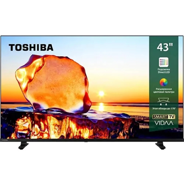 ტელევიზორი Toshiba 43V35ME, 43", FHD, Smart TV, USB, HDMI, BT, WIFI, Black