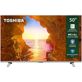 ტელევიზორი Toshiba 50C450ME QLED, 50", 4K UHD, Smart TV,  USB, HDMI, BT, WIFI, Silver