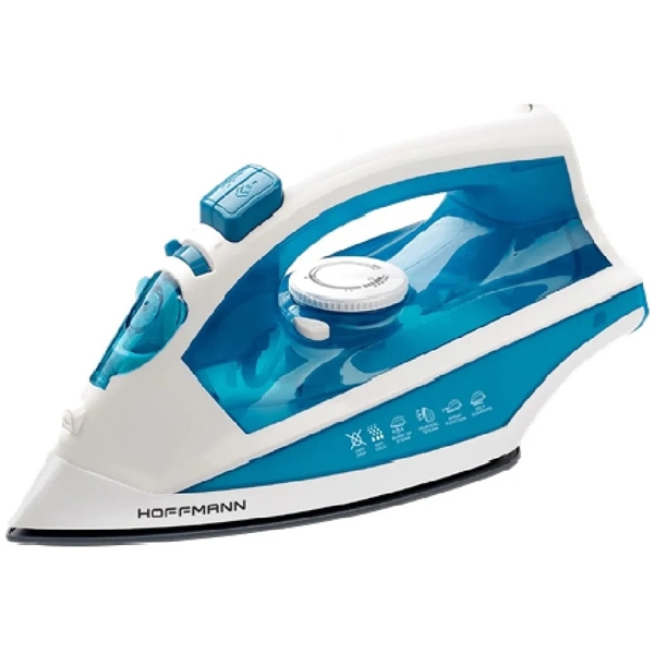 ორთქლის უთო Hoffmann SI2000, 2000W, 250ML, Steam Iron, White/Blue