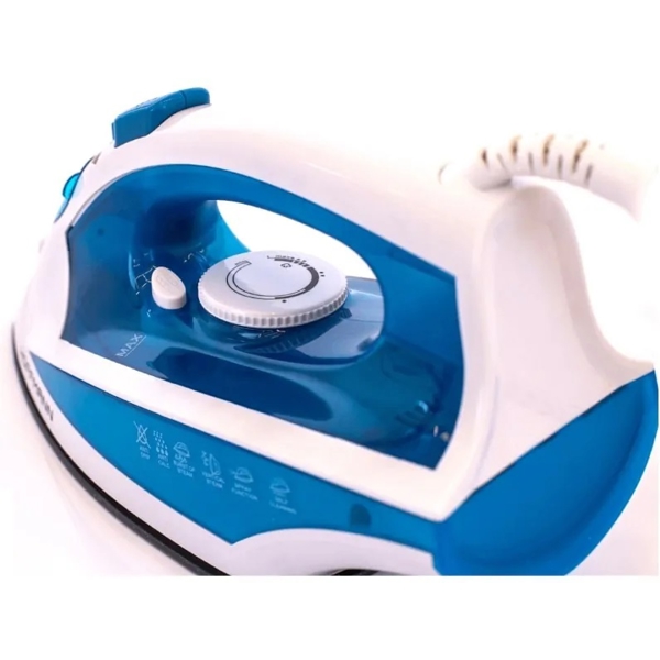 ორთქლის უთო Hoffmann SI2000, 2000W, 250ML, Steam Iron, White/Blue