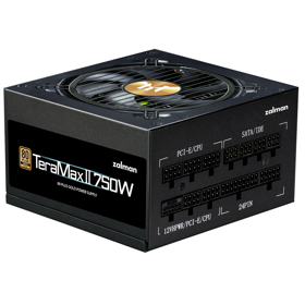 კვების ბლოკი Zalman ZM750-TMX2 TeraMax II, 750W, 80 Plus Gold, Power Supply, Black