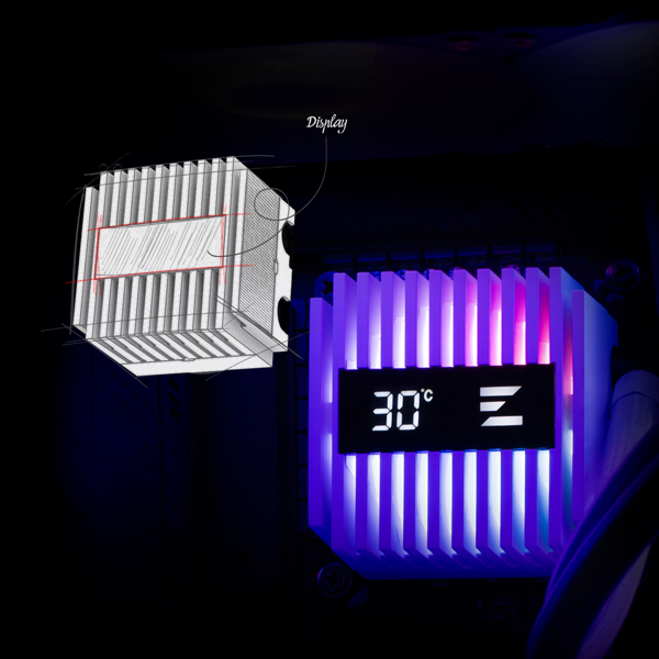 თხევადი გაგრილება Zalman ALPHA2 A36, ARGB, 120mm, 2000RPM, Liquid Cooling, White