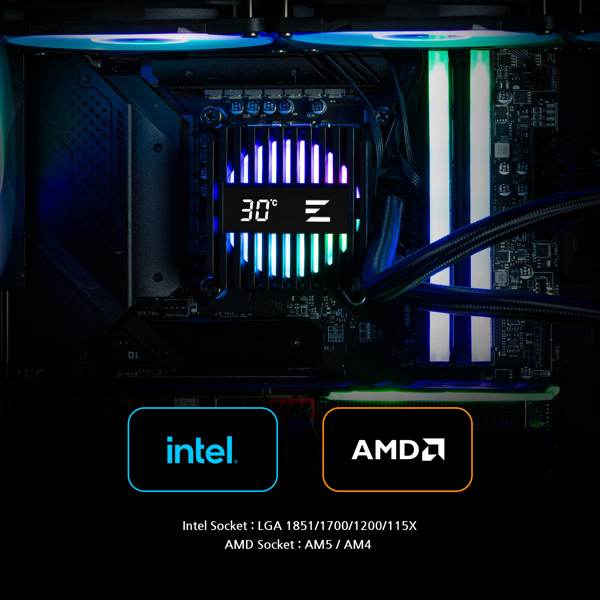 თხევადი გაგრილება Zalman ALPHA2 A36, ARGB, 120mm, 2000RPM, Liquid Cooling, Black