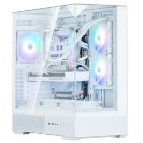 Computer Case Zalman P40 Prism, MidT, ATX, mATX, Mini-ITX, USB Type-C, USB, HD Audio, White