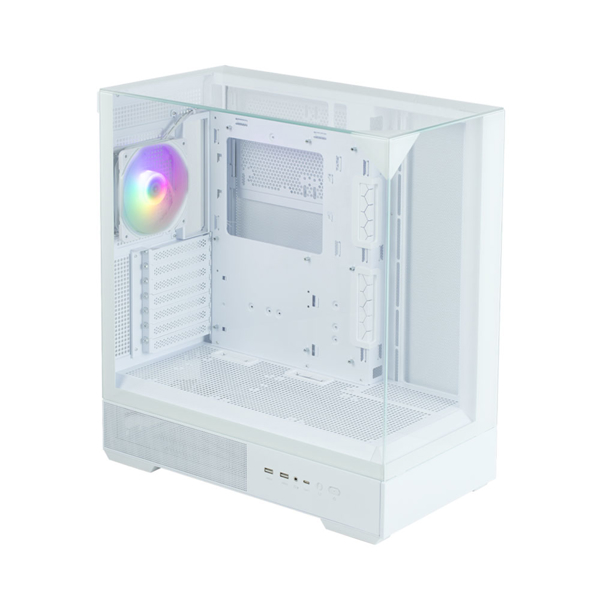 Computer Case Zalman P40 Prism, MidT, ATX, mATX, Mini-ITX, USB Type-C, USB, HD Audio, White