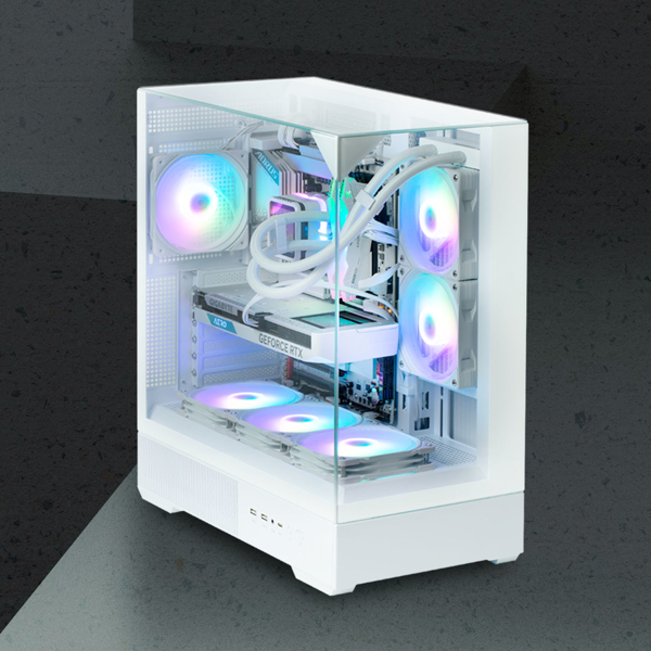 Computer Case Zalman P40 Prism, MidT, ATX, mATX, Mini-ITX, USB Type-C, USB, HD Audio, White
