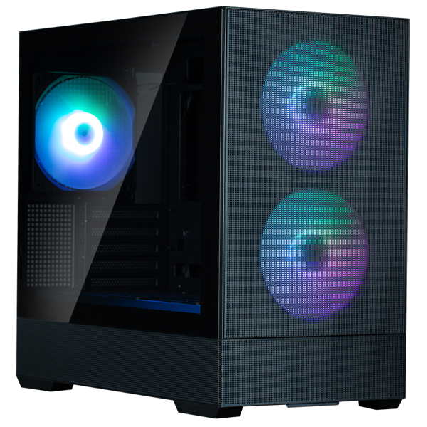 ქეისი Zalman P30 AIR, Computer Case, MiniT, mATX, Mini-ITX, USB, Type-C, Mic/Headphone Jack, Black