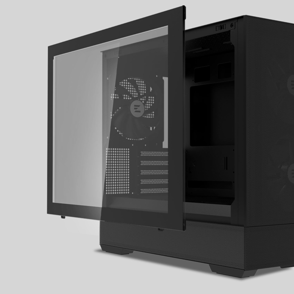 ქეისი Zalman P30 AIR, Computer Case, MiniT, mATX, Mini-ITX, USB, Type-C, Mic/Headphone Jack, Black