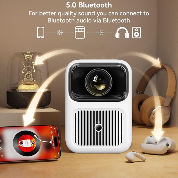 პროექტორი Wanbo Dali 1, LCD Projector, HD 1280 x 720, 350Lm, White