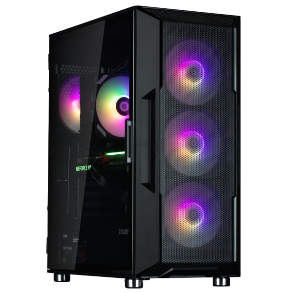 Computer Case Zalman i3 NEO ARGB, ATXMidT, ATX, mATX, Mini-ITX, USB 2.0, 2×USB 3.0, Headphones, MIC, Black