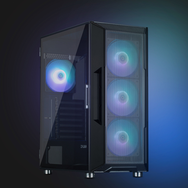 Computer Case Zalman i3 NEO ARGB, ATXMidT, ATX, mATX, Mini-ITX, USB 2.0, 2×USB 3.0, Headphones, MIC, Black
