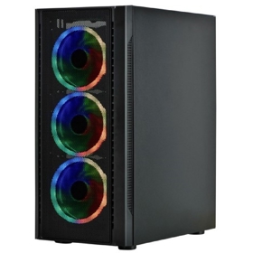 Computer Case Spire 7022 SPM7022GU3-4RGB-AC, MidT, ATX, Micro ATX, USB 3.0, USB 2.0, Black