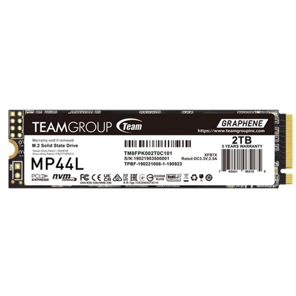 მყარი დისკი Team TM8FPK002T0C101 MP44L, 2TB, M.2, Internal Hard Drive