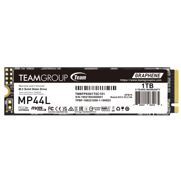 მყარი დისკი Team TM8FPK001T0C101 MP44L, 1TB, M.2, Internal Hard Drive