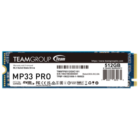 მყარი დისკი Team TM8FPD512G0C101 MP33 PRO, 512GB, M.2, Internal Hard Drive