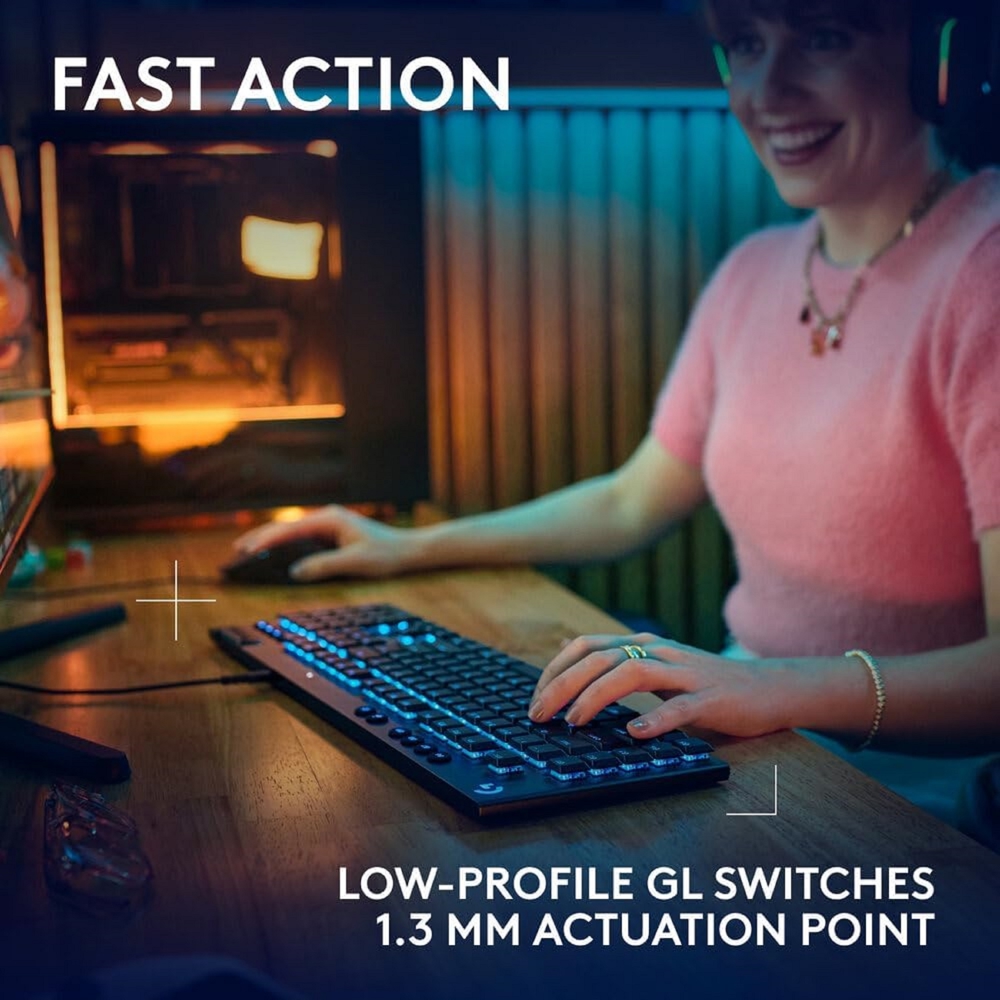 კლავიატურა Logitech 920-012942 G915 X, Wired, USB, RGB, Mechanical Gaming Keyboard, Black