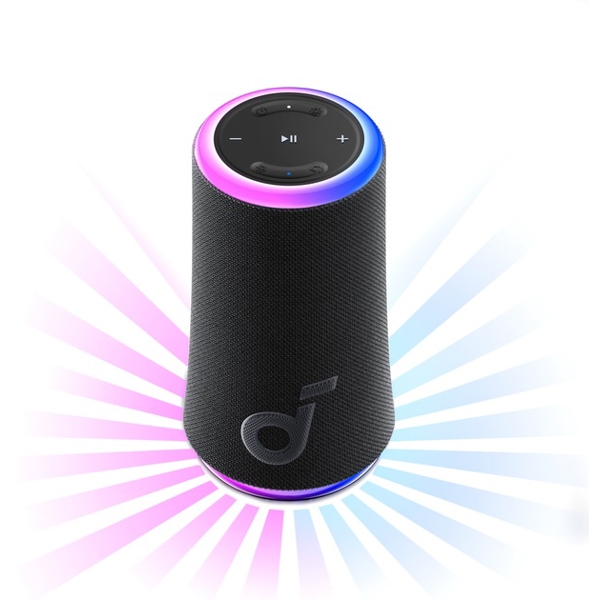 Speaker SoundCore A3166G11 Glow, 30W, USB-C, Bluetooth, IP67, Black