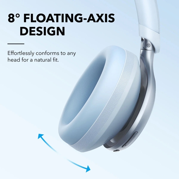 ყურსასმენი SoundCore A3035G31 Space One, Headset, Wireless, Bluetooth, Blue