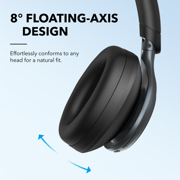 ყურსასმენი SoundCore A3035G11 Space One, Headset, Wireless, Bluetooth, Black