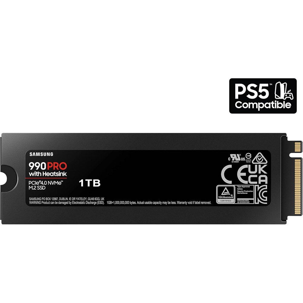 მყარი დისკი Samsung MZ-V9P1T0CW 990 Pro Heatsink, 1TB, M.2, Internal Hard Drive