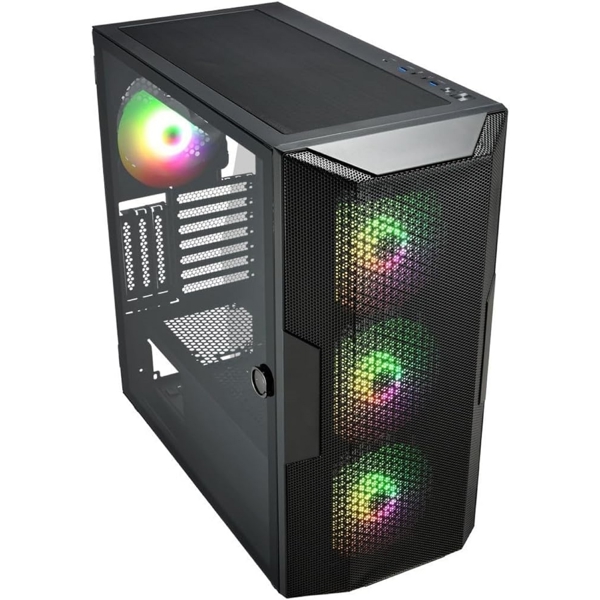 Computer Case FSP CUT592, MidT, Micro ATX, Mini-ITX, 2×USB 3.2, USB-C, Black