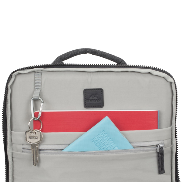 ნოუთბუქის ჩანთა Rivacase 8861, 15.6", Backpack, Black