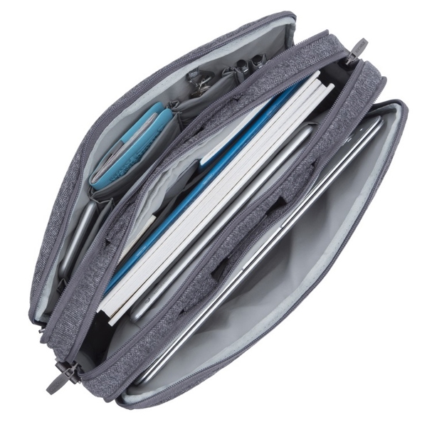 ნოუთბუქის ჩანთა Rivacase 7930, 15.6", Laptop Bag, Grey
