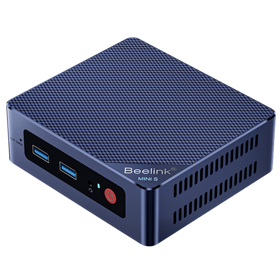 Mini PC Beelink MINI S12, Intel N95, 8GB, 256GB SSD, Integrated, W11P, Blue