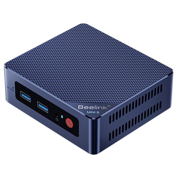 Mini PC Beelink MINI S12, Intel N95, 8GB, 256GB SSD, Integrated, W11P, Blue