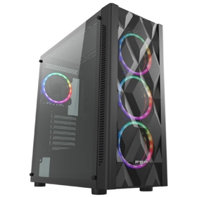 Computer Case FSP CMT595AL, MidT E-ATX, Micro ATX, Mini-ITX, USB3.0, 2×USB 2.0, Black