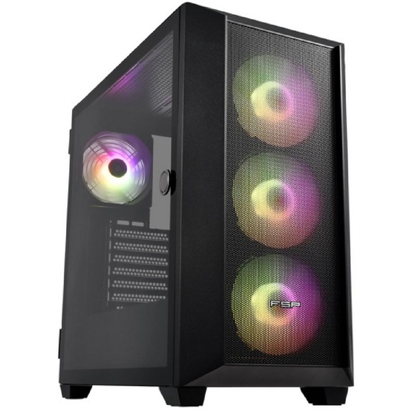 Computer Case FSP CMT318 CMT318, E-ATX, M-ATX, Mini-ITX, 2×USB 3.0, Black