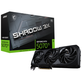 ვიდეო დაფა MSI 912-V531-085 Ti SHADOW 3X OC, GeForce RTX5070, 16GB, 256Bit, DP, HDMI, Black