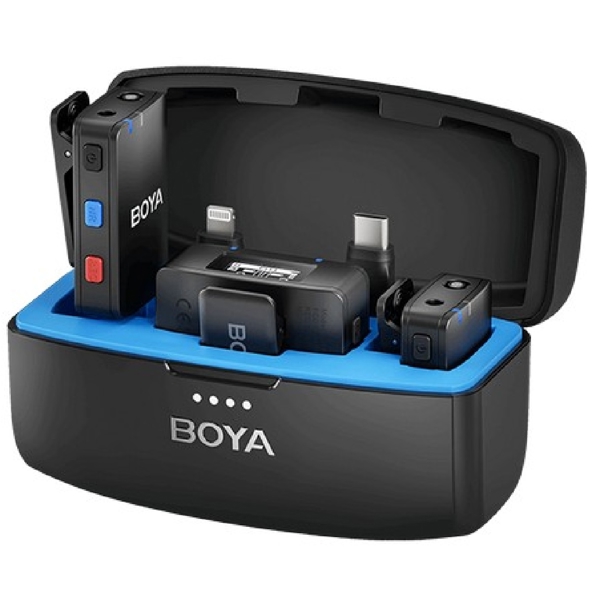 Wireless Microphone Boya BOYAMIC, USB-C, Lightning, 3.5mm, Black 