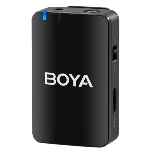 Wireless Microphone Boya BOYAMIC, USB-C, Lightning, 3.5mm, Black 