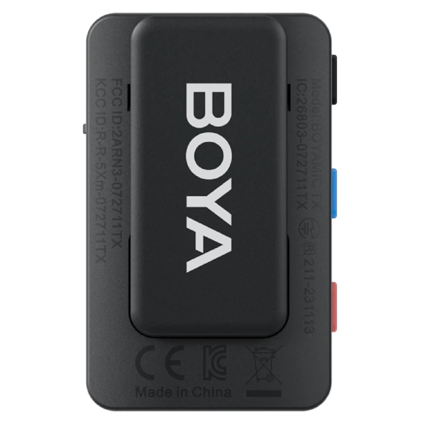 Wireless Microphone Boya BOYAMIC, USB-C, Lightning, 3.5mm, Black 