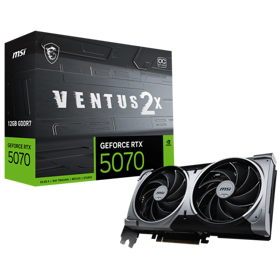 ვიდეო დაფა MSI 912-V532-003 VENTUS 2X OC, GeForce RTX5070, 12GB, 192Bit, DP, HDMI, Black