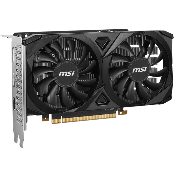 ვიდეო დაფა MSI 912-V812-055 VENTUS 2X E OC, GeForce RTX3050, 6GB, 96Bit, DP, HDMI, Black