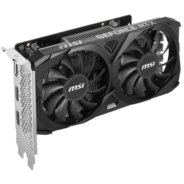 ვიდეო დაფა MSI 912-V812-055 VENTUS 2X E OC, GeForce RTX3050, 6GB, 96Bit, DP, HDMI, Black