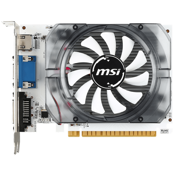 ვიდეო დაფა MSI 912-V809-2216 GeForce GT 730, 4GB, 128Bits, HDMI, VGA, DVI-D, Black/White