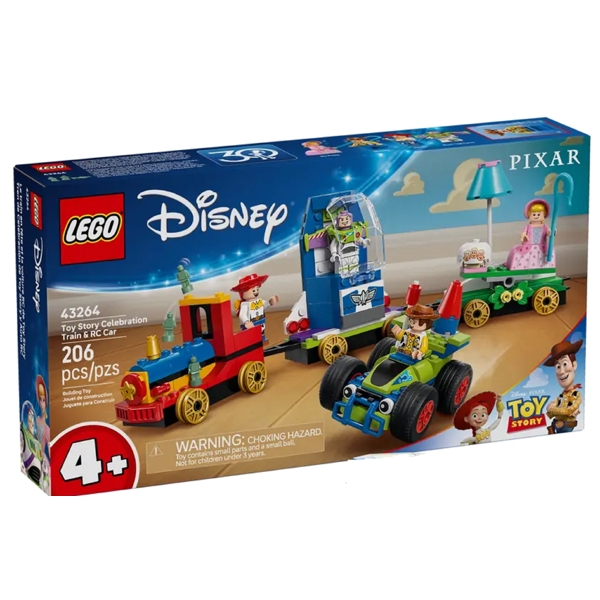 ასაწყობი კონსტრუქცია Lego 43264 Disney Pixar Toy Story Celebration Train & RC Car, Prefabricated Construction