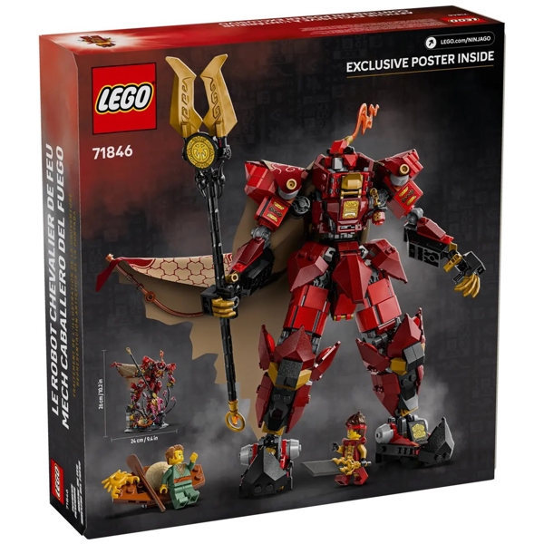 ასაწყობი კონსტრუქცია Lego 71846, The Fire Knight Mech, Prefabricated Construction