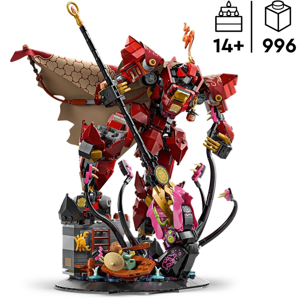 ასაწყობი კონსტრუქცია Lego 71846, The Fire Knight Mech, Prefabricated Construction