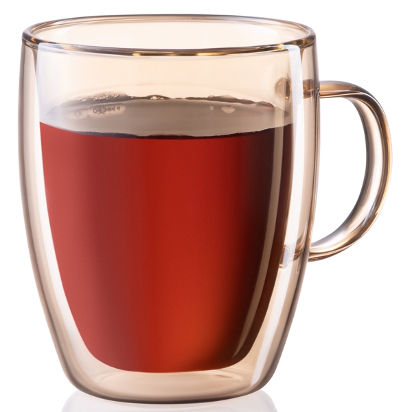 Doublewall Mug Set With Handles Ardesto AR2627GG Golden Moon, 270ml, 2pcs, Golden