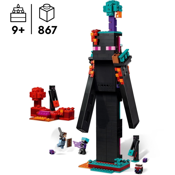ასაწყობი კონსტრუქცია Lego 21279, The Enderman Tower, Prefabricated Construction
