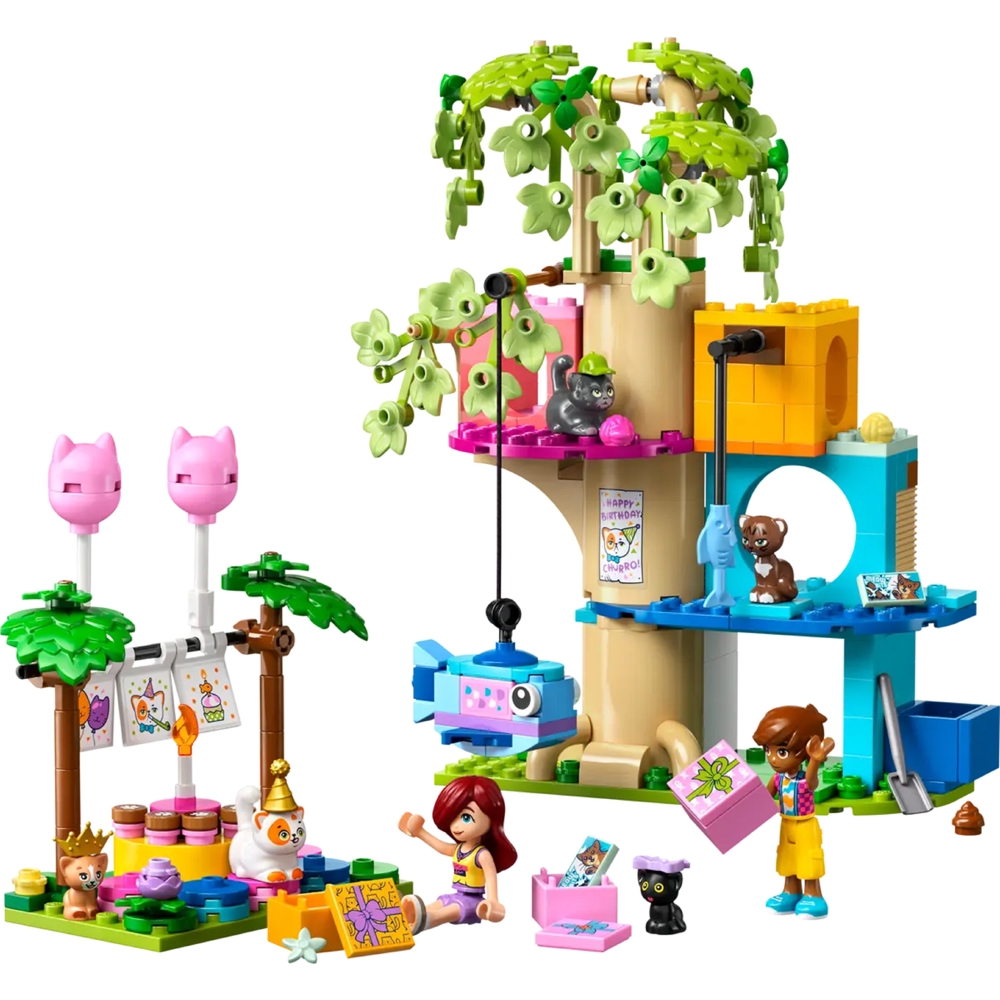 ასაწყობი კონსტრუქცია Lego 42666 Friends Cat Birthday Party & Tree House, Prefabricated Construction