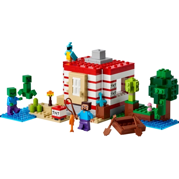 ასაწყობი კონსტრუქცია Lego 21275 Minecraft The TNT Jungle House, Prefabricated Construction