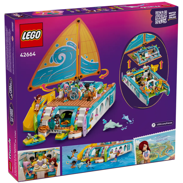ასაწყობი კონსტრუქცია Lego 42664, Travel Boat Adventure, Prefabricated Construction