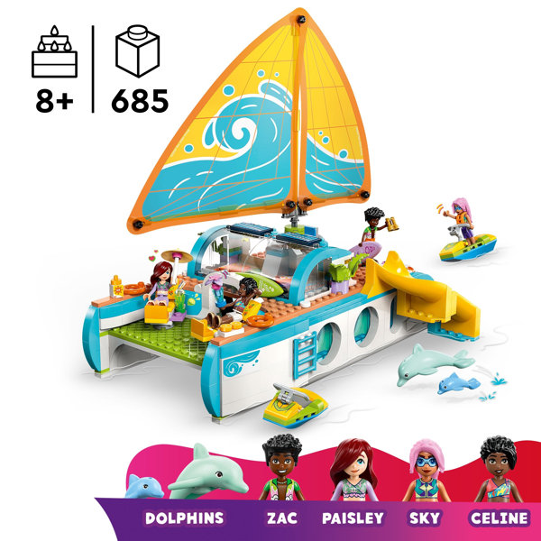 ასაწყობი კონსტრუქცია Lego 42664, Travel Boat Adventure, Prefabricated Construction