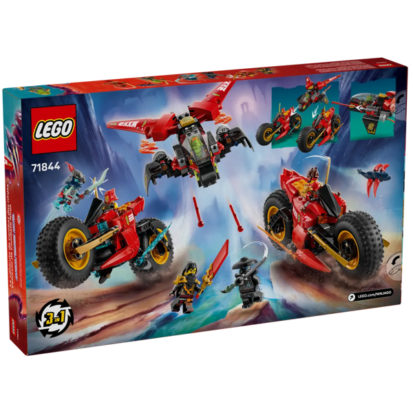 ასაწყობი კონსტრუქცია Lego 71844, Ninja Combat Vehicle, Prefabricated Construction