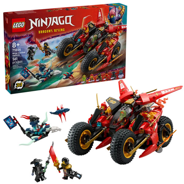 ასაწყობი კონსტრუქცია Lego 71844, Ninja Combat Vehicle, Prefabricated Construction